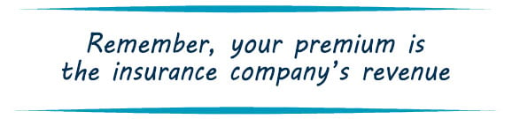 Quote - Remember, your premium is the insurance company’s revenue.
